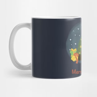 Merry Christmas cat with Christmas tree Mug